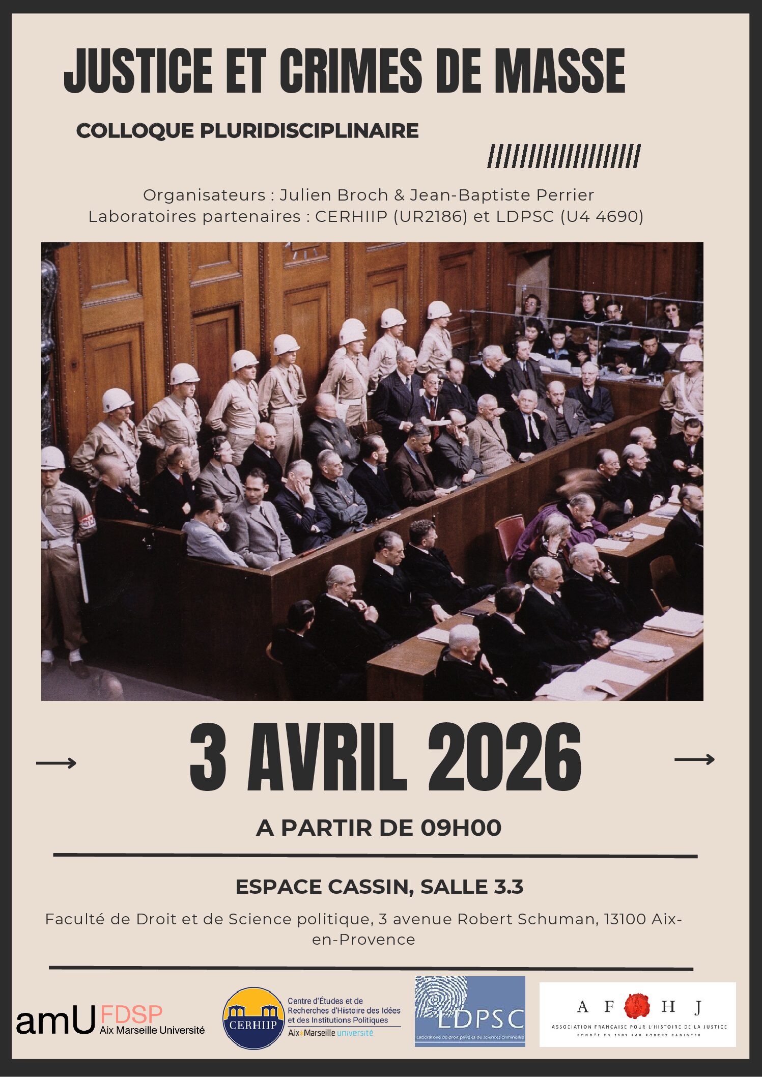 Colloque justice et crimes de masse